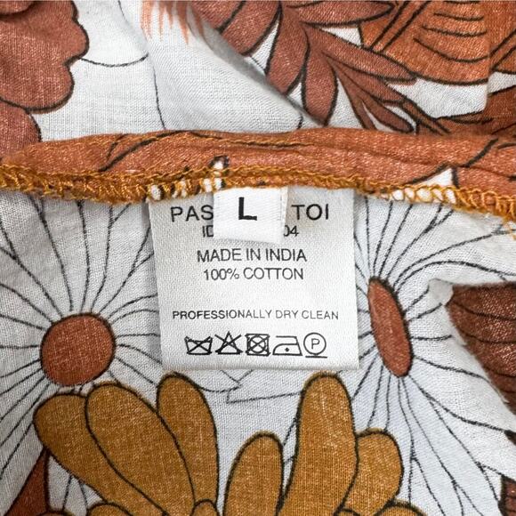 Dodo Bar Or Vyan Kaftan Maxi Dress in Loren Camel Retro Floral Size L - Picture 11 of 13